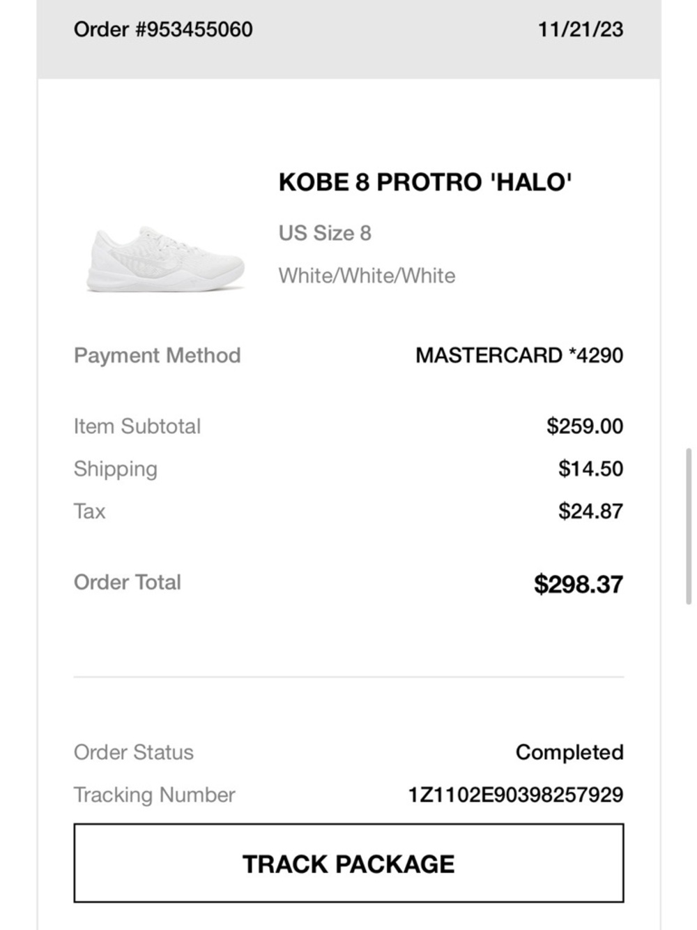 Nike All-White Kobe 8 Protro 'Halo' Low-Top Sneakers